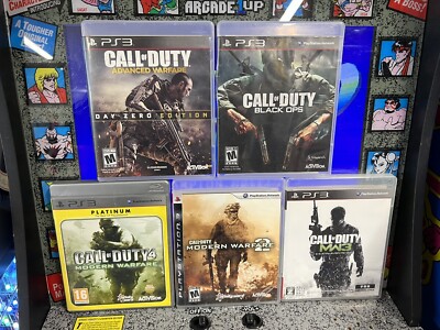 PS3 CoD 5 Lot: Call of Duty Advanced Warfare + Black Ops + MW PAL + MW2 + MW JPN