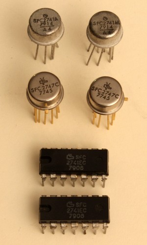 Set Of 6 Antique Amps Opérationnels New: 4 x 741 & 2 x 747