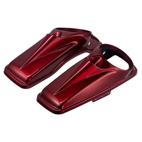 Advanblack Velocity Red Sunglo 8'' Saddlebag Speaker Lids For 14+ Harley Touring - Picture 5 of 13