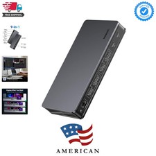 USB C Docking Station, DisplayLink 9-in-1,Rev...