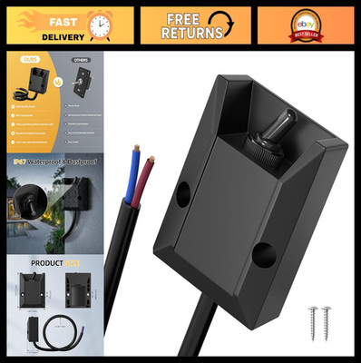 Heavy Duty Waterproof Toggle Switch 12V 30A, 2FT Lead Wire, SPST ON/OFF for Auto