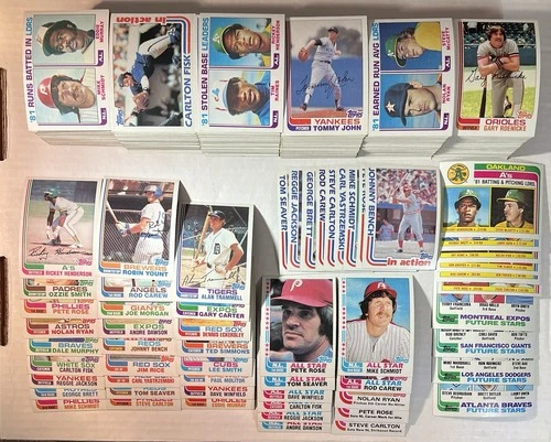 1982 Topps Baseball MLB Vintage Nolan Ryan Pete Rose Henderson - 732 Card Lot