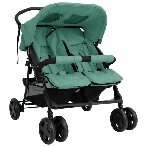 Zwillingswagen Zwillingsbuggy Geschwisterbuggy Falten Buggy Kinderwagen Stahl - Bild 6 von 72