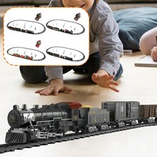 Train électrique jouet, coffret de jeu facile à assembler avec wagons de
