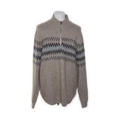C&A, Fleecepullover, Größe: XXL, Beige/Grau/Schwarz #GgX