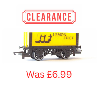 Hornby 5-Planken offener Wagen - JIF Zitronensaft-Lackierung - Spurweite OO
