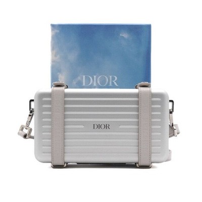 Dior Rimowa Aluminum Gray Personal Clutch and Shoulder Bag Crossbody 156712429