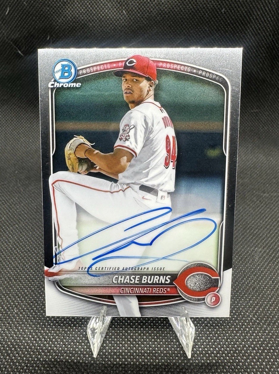 2025 Bowman Chase Burns Chrome Prospect Auto #CPA-CB Reds