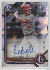 2022 Bowman Chrome Prospect Atomic Refractor /100 Elijah Cabell #CPA-EC Auto 1w3