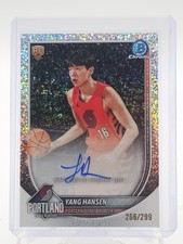 YANG HANSEN 2025-26 BOWMAN CHROME ROOKIE AUTOGRAPH SPECKLE /299 #BCA-YH RC Q3325