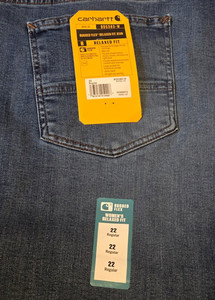 Carhartt Women’s Rugged Flex Jeans 22 Regular Relaxed Fit BD5383 Ship
