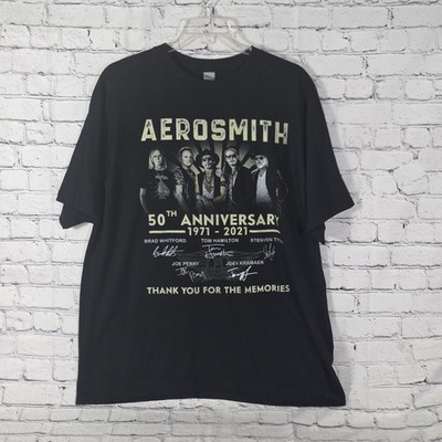 Aerosmith Men's XL Black ''50th Anniversary Thanks For The Memories'' T-Shirt 
