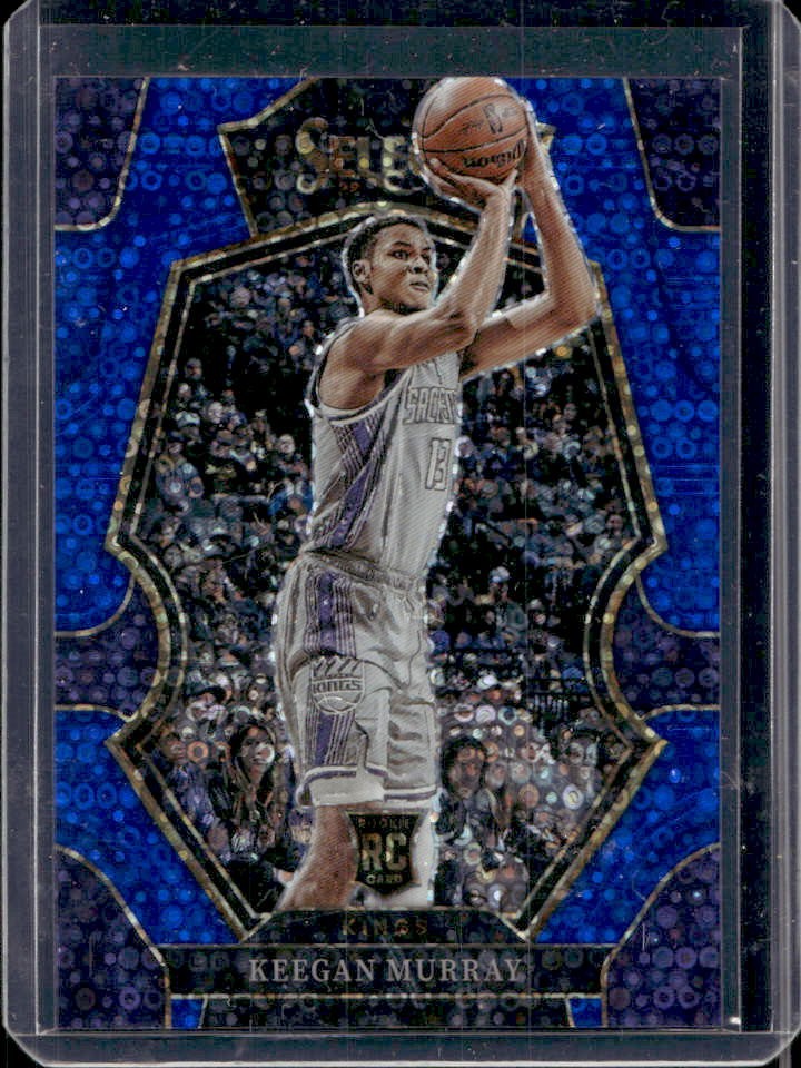 2022-23 Select Keegan Murray RC Blue Disco Prizms Premier #22/25 Kings