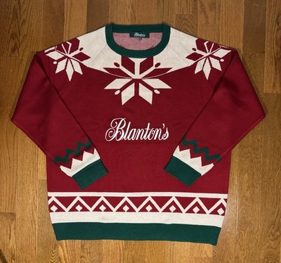 Blanton s Bourbon Ugly Christmas Sweater Mens 2XL Red Green Holiday Knit