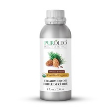 Pur leo Puroleo Organic Certified Usda Cedarwood Essential Oil 8 Fl Oz/236 Ml