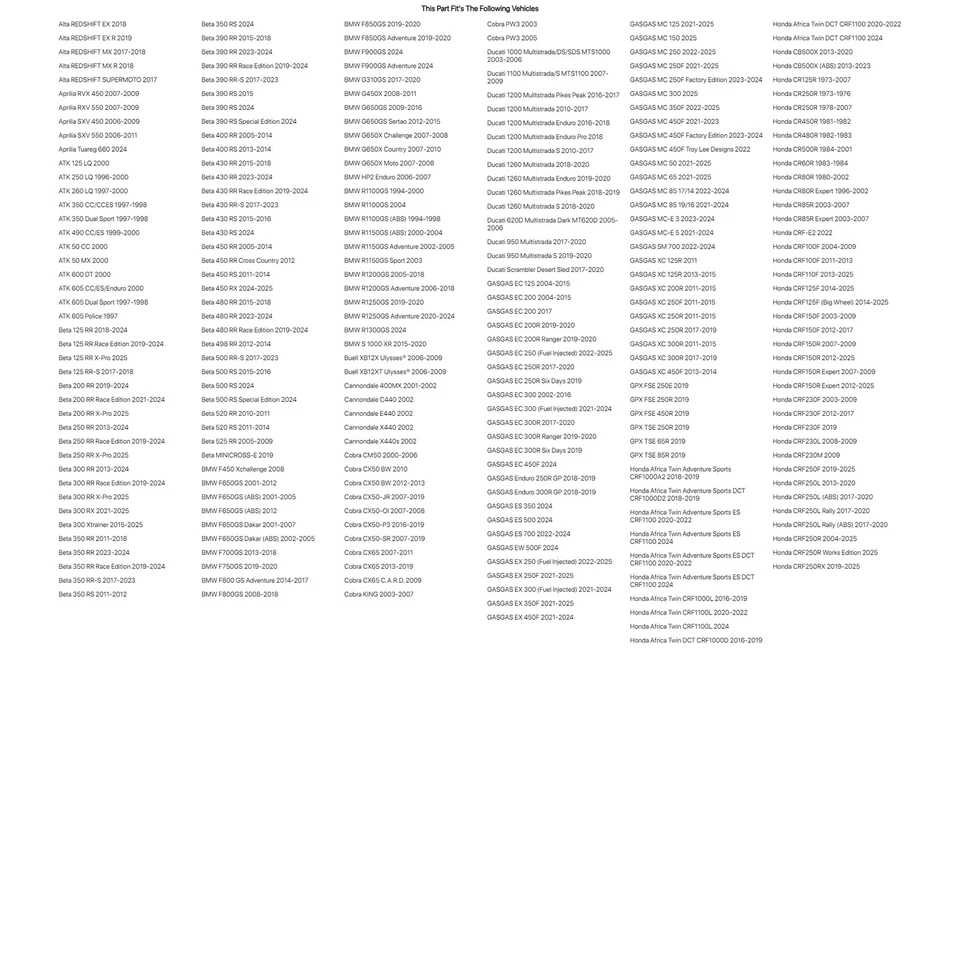 Tusk Skid Plate Foam Black 2" x 8" x 10" For HONDA XL125S 1979-1985 - Image 4 of 4