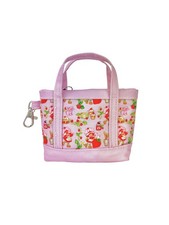 Strawberry Shortcake Pink Mini Tote Bag Charm Coin Purse Keychain Accessory