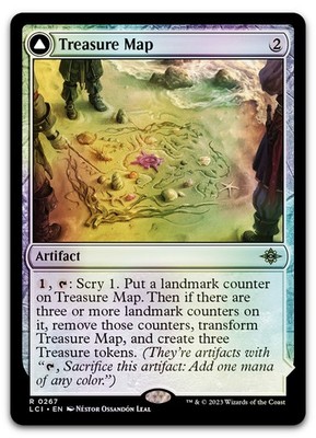 Treasure Map #267 (Foil) (NM) Lost Caverns of Ixalan LCI Magic MTG