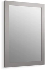Kohler Tresham Framed Mirror Mohair Grey Rectangular Shaker Style 99650