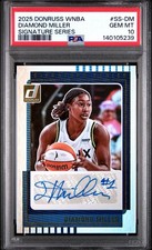 2025 Panini Donruss WNBA Diamond Miller Auto Signature Series SS-DM PSA 10 Pop 1