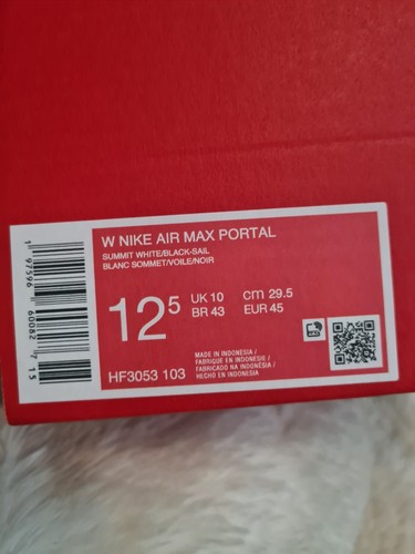 Nike Air Max Portal Summit bianche scarpe da ginnastica da donna taglia UK 10 - Foto 13 di 15