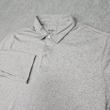 UNTUCKit Polo Shirt Mens XL Heather Gray Long Sleeve Regular Fit