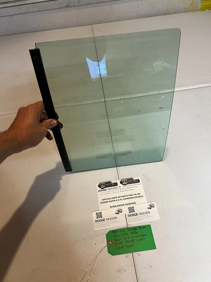 Dodge Ram 1500-3500 1994-2002 ventana corredera trasera centro de vidrio derecho Foto 3 de 4
