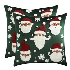 Christmas Pillow Covers 18x18 Set of 2 18" x 18" Pack of 2 Santa Claus