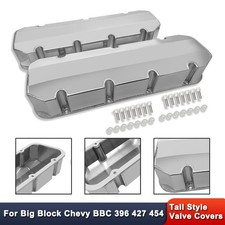 For Bbc 454 Fabricated Aluminum Tall Valve Covers Short Bolt Polished No Hole
