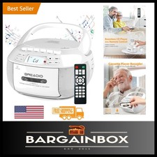 Versatile Cassette Player and CD Boombox with Bluetooth  Tape Recording Feature
