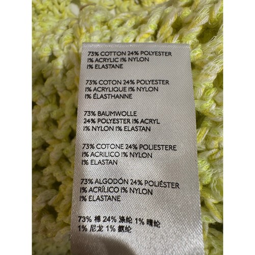 Anthropologie Serenity Loose Knit Lemon Neon Yellow Open Cardigan XS/S - Picture 7 of 8