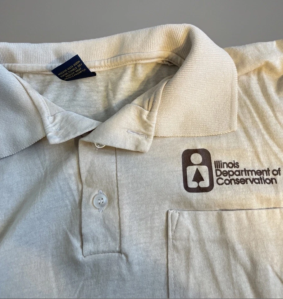 Camisa polo vintage de voluntario del Departamento de Conservación de Illinois XL Foto 4 de 4