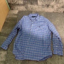 Ralph Lauren Shirt Mens 2XB Long Sleeve Button Down Collard Blue Classic Fit