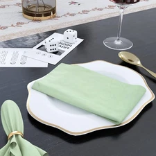 85% Cotton 15% Linen Dinner Cloth Set of 4 Napkins for Everyday Use Over Sized E