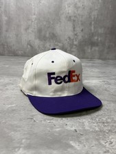 Vintage 90s FedEx Embroidered Logo Two Tone Snapback Hat OSFA