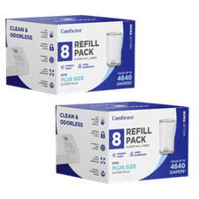 16-Refill Diaper Pail Liners Pack for Dekor Plus Size Pails, Powder Comficove