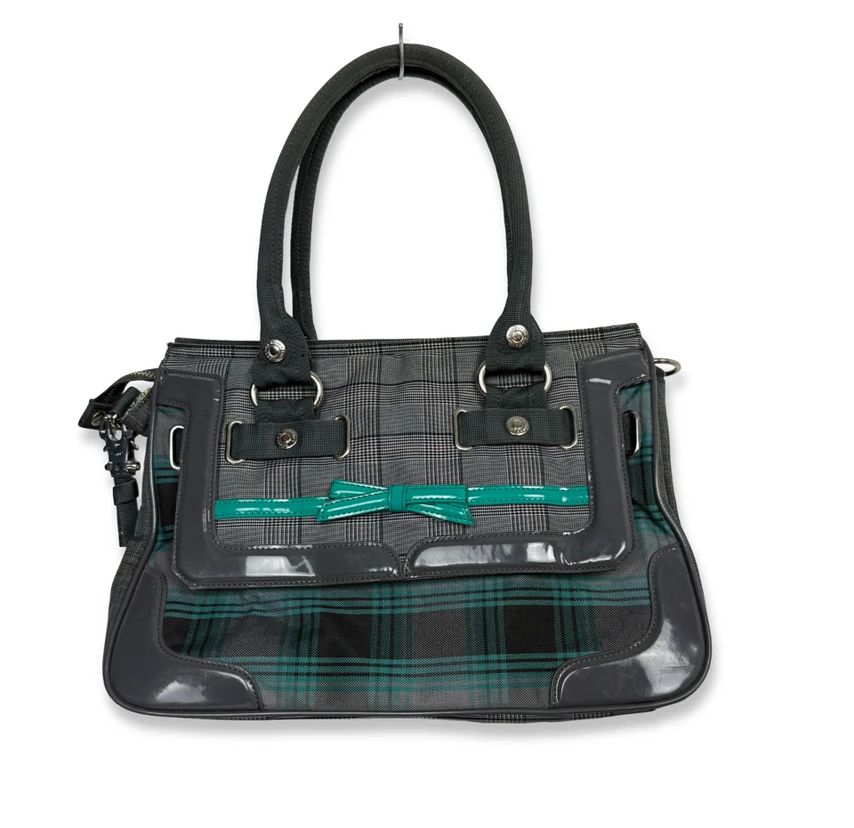 Bolso de Mano George Gina Lucy Gris Cuadros Cuadros "Bigbossaffair" Foto 3 de 4