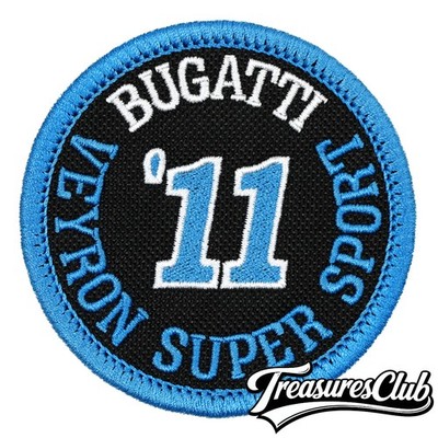 2011 Bugatti Veyron Super Sport Embroidered Patch Black/Aqua Iron-On ...