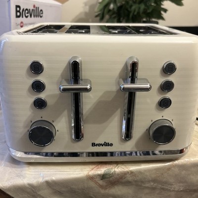 Breville Zen 4 Scheiben Toaster mit hohem Hub & breiten Schlitzen | Creme & 
