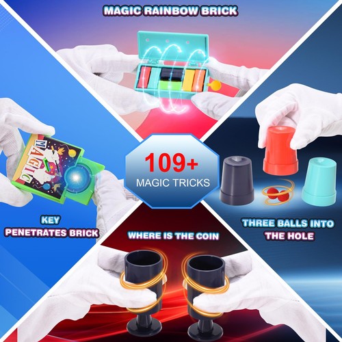 Magic Kit 109+Magic Tricks for Kids Age 6-8 Magic Set with Manual and Video f... - Picture 4 of 9
