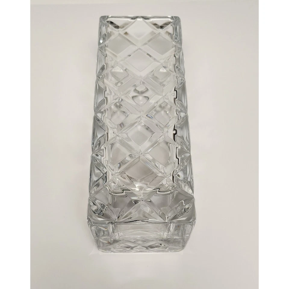 Cristal diamante vintage MIKASA de 10" forma cuadrada pesada Foto 4 de 4