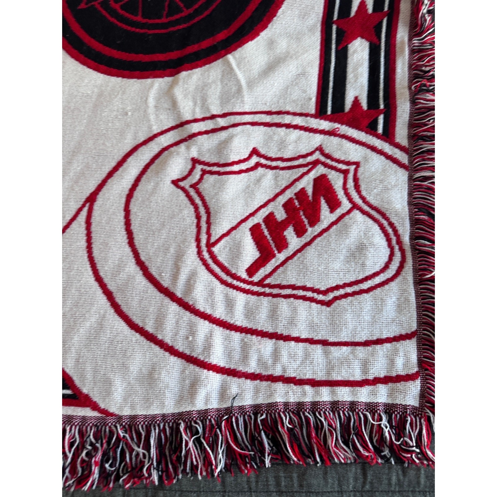 The Northwest Company NHL Detroit Redwings Black Heavy Acrylic Blanket 6' x 4'