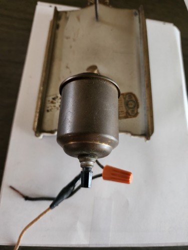 Antique Art Deco Wall Sconce Bronze Brass Light Frosted Etched Glass Shade - Picture 9 of 22