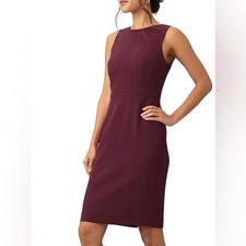 Trina Turk Rouge Sheath Dress Burgundy Size 10 Sleeveless NWOT