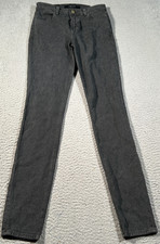 J BRAND 620 Jeans Women 24 Mid Rise Super Skinny Black Faded Future NWT