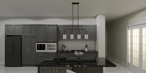 Quoizel FRB438 Fairbanks 4 Light 37"W Linear Chandelier - Black - Picture 3 of 3