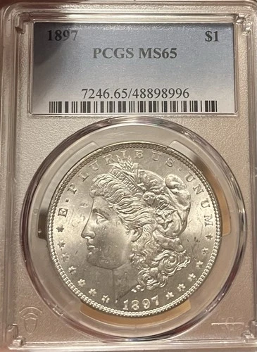 1897 PCGS MS65 Morgan Silver Dollar