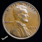 ✅ 1933-P Lincoln Wheat Cent.  EXTRA FINE   VERY NICE EARLY DATE.