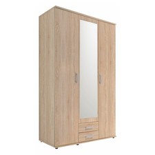 Drehtürenschrank - Sonoma Eiche - Spiegel - 195 cm Kleiderschrank Schrank