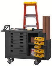 Durham 2211-DLP-6DR-RM-9B-95, Mobile Maintenance Cabinet, 6 Drawers, 48"x18"x36"